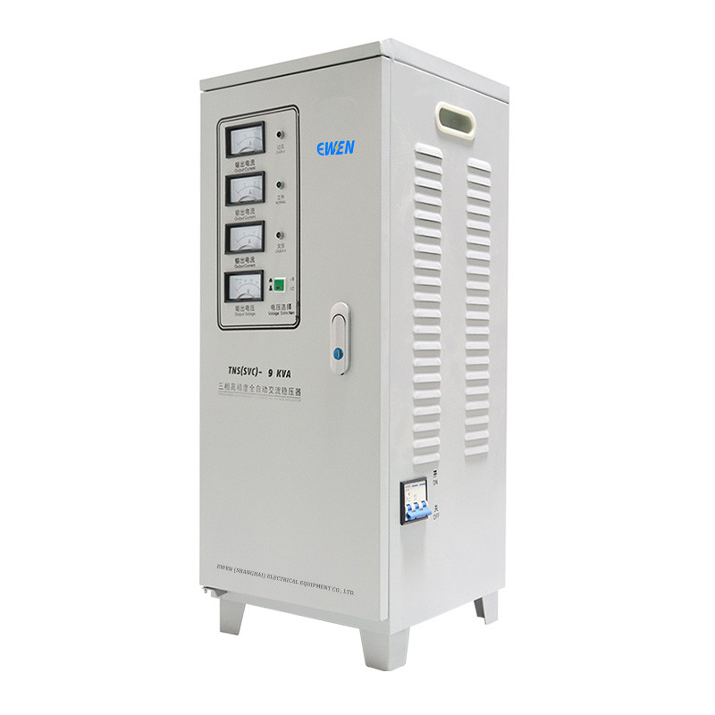 9000VA Regulador de tensão automático de três fases 380VAC Potência AVR Estabilizador industrial