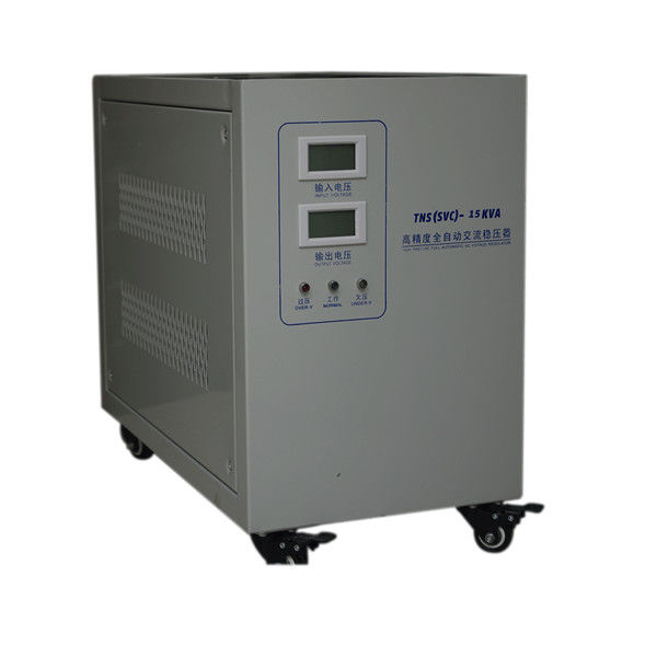 Fase automática Avr 15KVA do estabilizador 3 da C.A. do estabilizador da tensão da exposição do LCD
