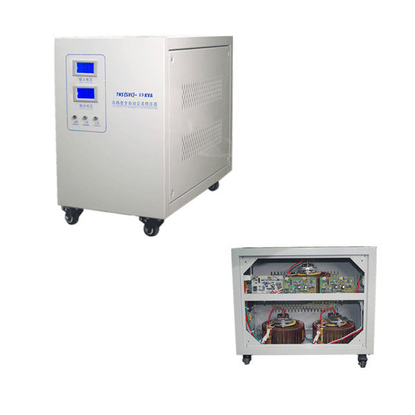 Fase automática Avr 15KVA do estabilizador 3 da C.A. do estabilizador da tensão da exposição do LCD