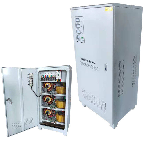 Tipo do servo motor da C.A. 100KVA estabilizador automático industrial metálico da tensão de 3 fases