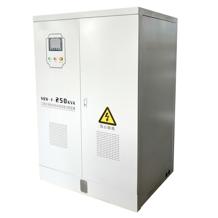 Estabilizador compensado automático trifásico da tensão da venda da fábrica da C.A. de SBW-F-250KVA 43-67 hertz