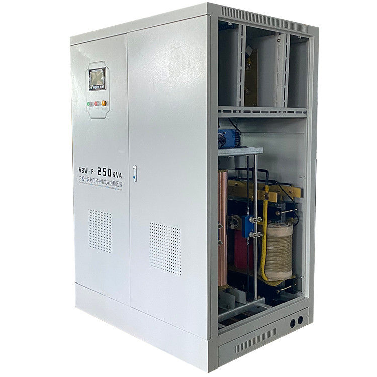Estabilizador compensado automático trifásico da tensão da venda da fábrica da C.A. de SBW-F-250KVA 43-67 hertz